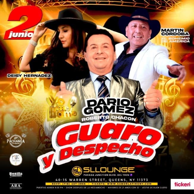 Event - ROBERTO CHACON EN VIVO! TRIBUTO A DARIO GOMEZ!!!NEW YORK - new york, queens - June 2, 2023 | concert tickets