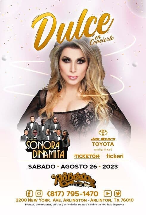 Event - DULCE EN CONCIERTO ! ARLINGTON TEXAS - Arlington, Texas - August 26, 2023 | concert tickets