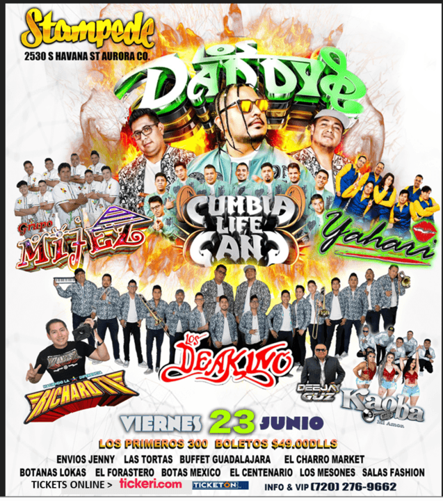Event - CUMBIA LIFE GANG EN AURORA COLORADO - Aurora, Colorado - June 23, 2023 | concert tickets