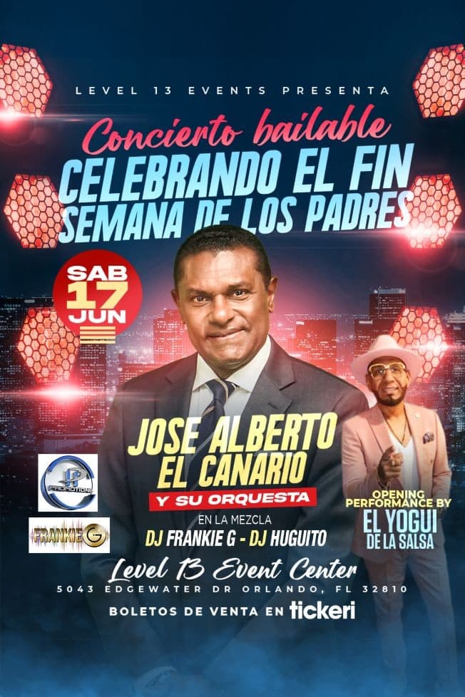 Event - Jose Alberto "EL Canario" (Hugo Promotions) - Orlando, Florida - June 17, 2023 | concert tickets