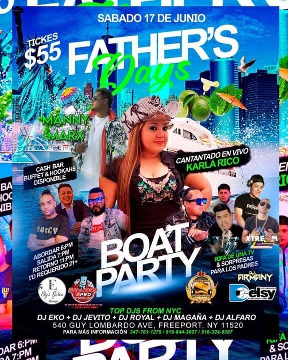 Event - BOAT PARTY FATHERS DAY - Freeport, New York - June 17, 2023 | concert tickets