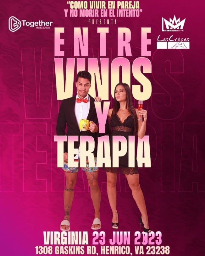 Event - ENTRE VINOS Y TERAPIA EN VIVO ! HENRICO VIRGINIA - Henrico, Virginia - June 23, 2023 | concert tickets