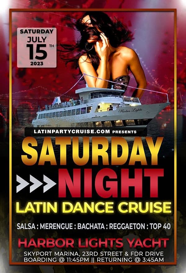 Event - Saturday Night Latin Dance Cruise - New York, New York - July 15, 2023 | concert tickets