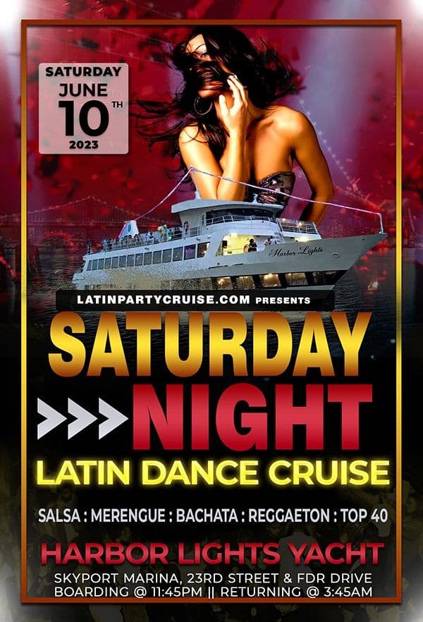 Event - Saturday Night Latin Dance Cruise - New York, New York - June 10, 2023 | concert tickets