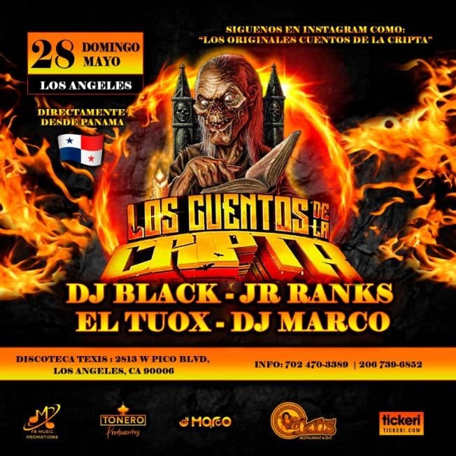 Event - LOS CUENTOS DE LA CRIPTA EN VIVO ! LOS ANGELES CALIFORNIA - Los Angeles, California - May 28, 2023 | concert tickets