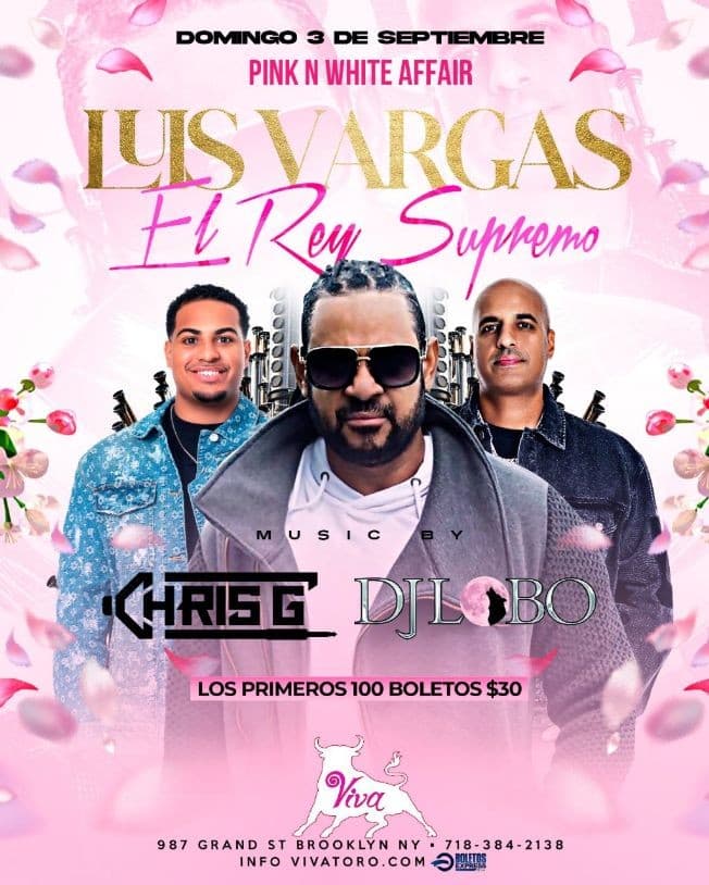 Event - Luis Vargas-DJ Lobo-Chris G - Brooklyn, New York - September 3, 2023 | concert tickets