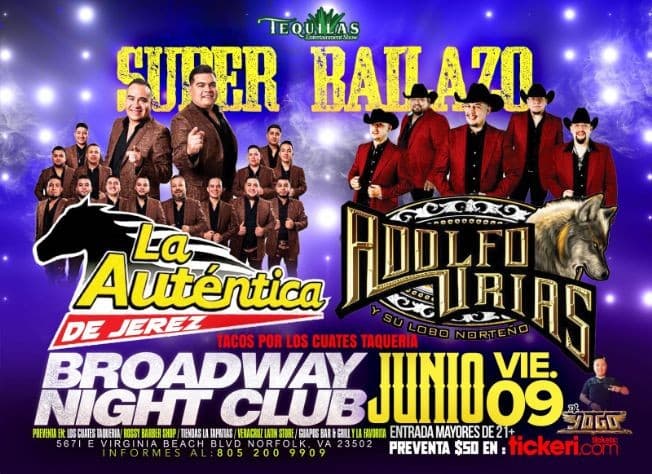 Event - Autentica de Jerez y Adolfo Urias y Su Lobo Norteño - Norfolk, Virginia - June 9, 2023 | concert tickets