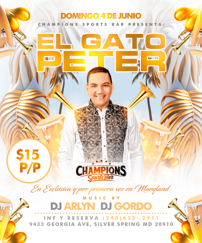 Event - EL GATO PETER EN MARYLAND - Silver Spring, Maryland - June 4, 2023 | concert tickets