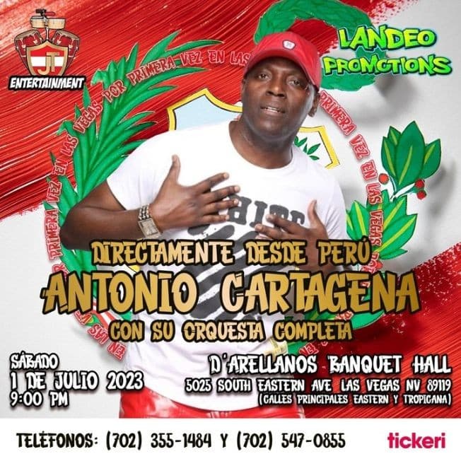 Event - ANTONIO CARTAGENA EN CONCIERTO ! LAS VEGAS NEVADA - Las Vegas, Nevada - July 1, 2023 | concert tickets