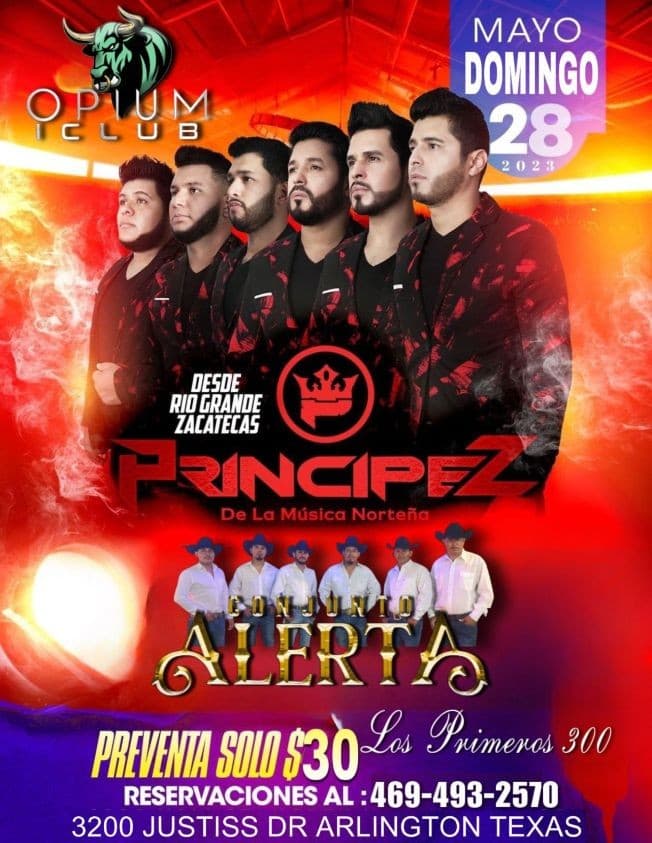 Event - PRINCIPEZ DE LA MUSICA NORTEÑA , CONJUNTO ALERTA EN VIVO ! ARLINGTON TEXAS - Arlington, Texas - 28 de mayo de 2023 | concert tickets