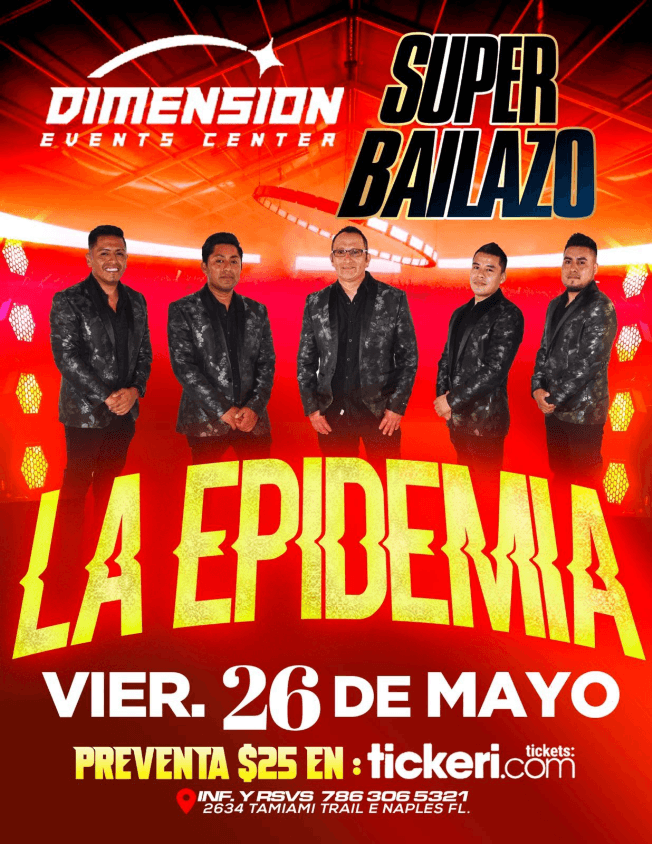 Event - LA EPIDEMIA EN VIVO ! NAPLES FLORIDA - Naples, Florida - May 26, 2023 | concert tickets