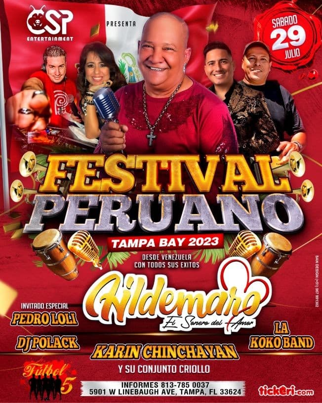 Event - Festival Peruano de Tampa Bay 2023 - Tampa, Florida - 29 de julio de 2023 | concert tickets