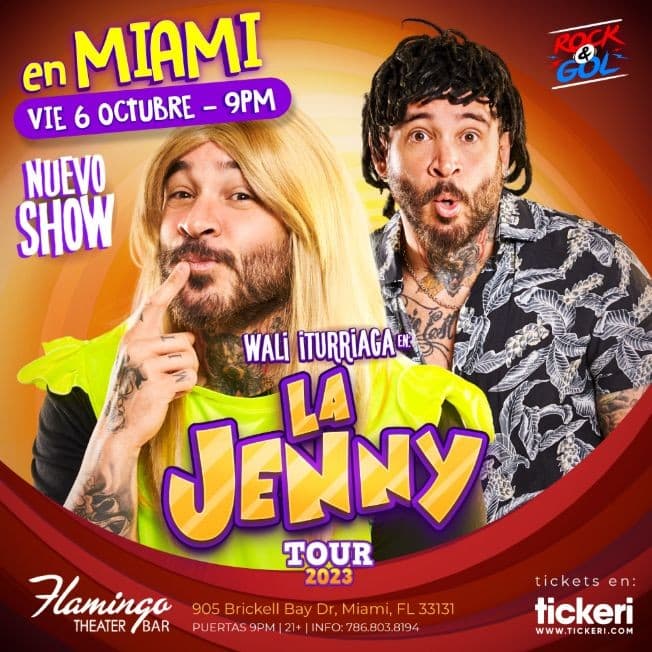 Event - Wali Iturriaga en La Jenny Tour 2023 en Miami - Miami, Florida - October 6, 2023 | concert tickets
