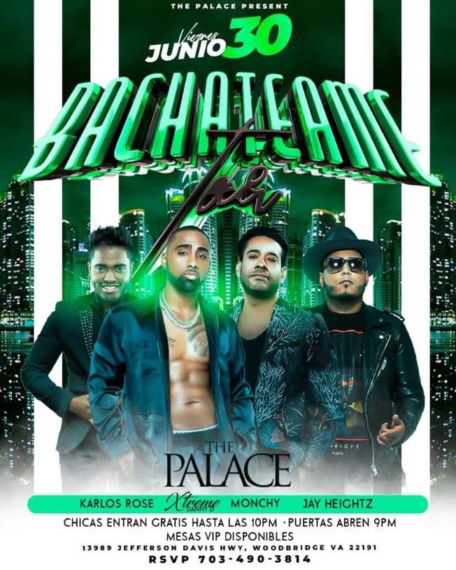 Event - BACHATEAME TOUR!  K ROSE - DANNY  D  XTREME  - MONCHY - JAY  BACHATA HEIGHTZ  en VIRGINIA - Woodbridge, Virginia - June 30, 2023 | concert tickets