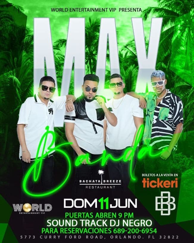 Event - MAX BANDA ORLANDO - Orlando, Florida - June 11, 2023 | concert tickets