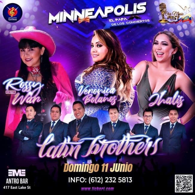 Event - ROSSY WAR , VERONICA BOLAÑOS , LATIN BROTHERS EN VIVO ! MINNEAPOLIS MINNESOTA - Minneapolis, Minnesota - June 11, 2023 | concert tickets