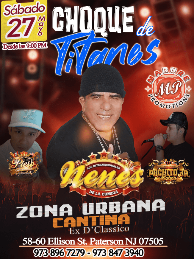 Event - LOS NENES DE LA CUMBIA EN NEW JERSEY - Paterson, New Jersey - 27 de mayo de 2023 | concert tickets