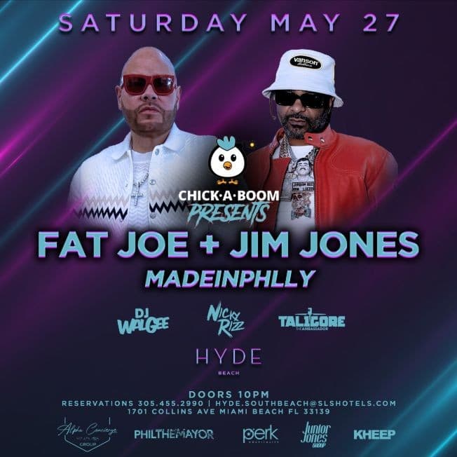 Event - Memorial Day Weekend Pool Party Fat Joe & Jim Jones Live At Hyde Beach - Miami Beach, Florida - May 27, 2023 | concert tickets