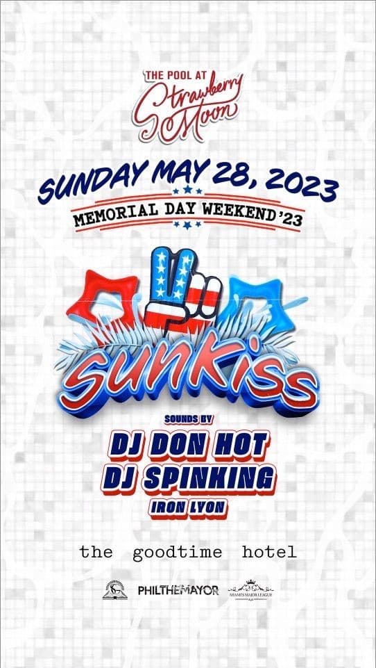 Event - The Pool At Strawberry Moon Memorial Day Weekend At The Goodtime Hotel - Miami Beach, Florida - May 28, 2023 | concert tickets