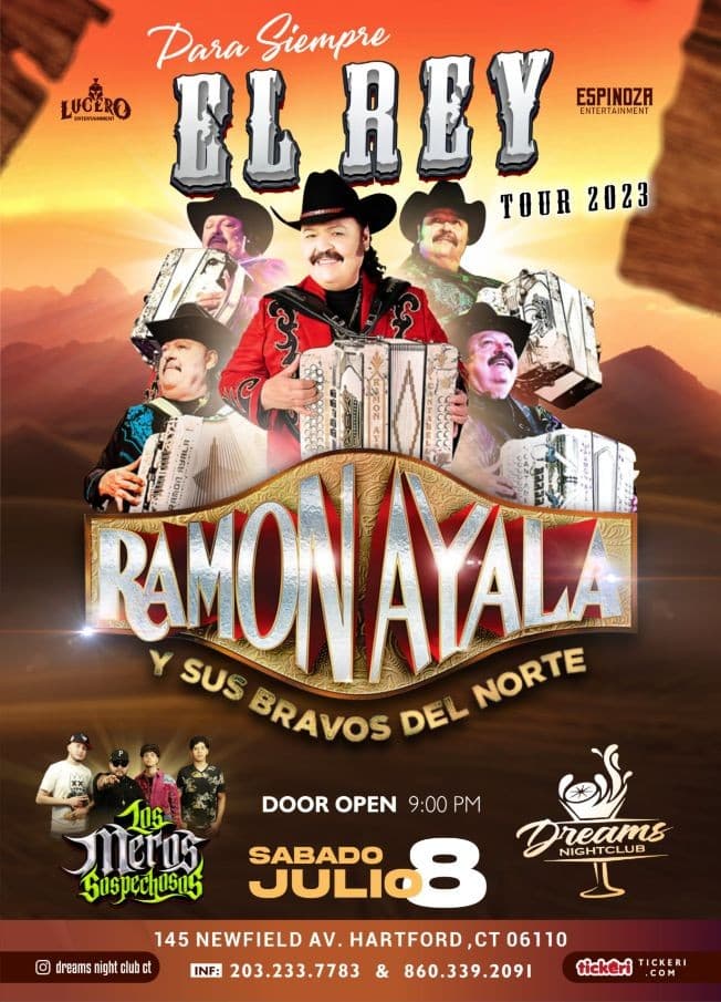 Event - EL REY DEL ACORDEON RAMON AYALA en vivo en Hartford, CT - Hartford, Connecticut - July 8, 2023 | concert tickets