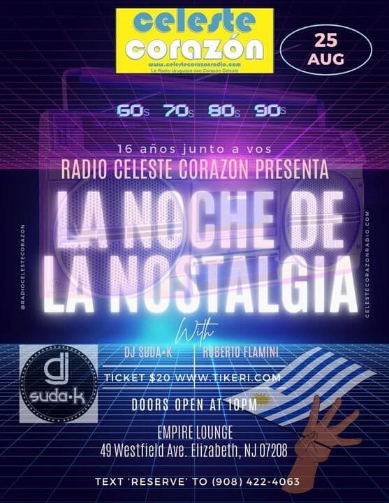 Event - LA NOCHE LA NOSTALGIA EN ELIZABETH NEW JERSEY - Elizabeth, New Jersey - August 25, 2023 | concert tickets