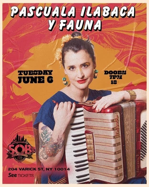 Event - PASCUALA ILABACA Y FAUNA EN CONCIERTO ! NEW YORK NY - New York, New York - June 6, 2023 | concert tickets