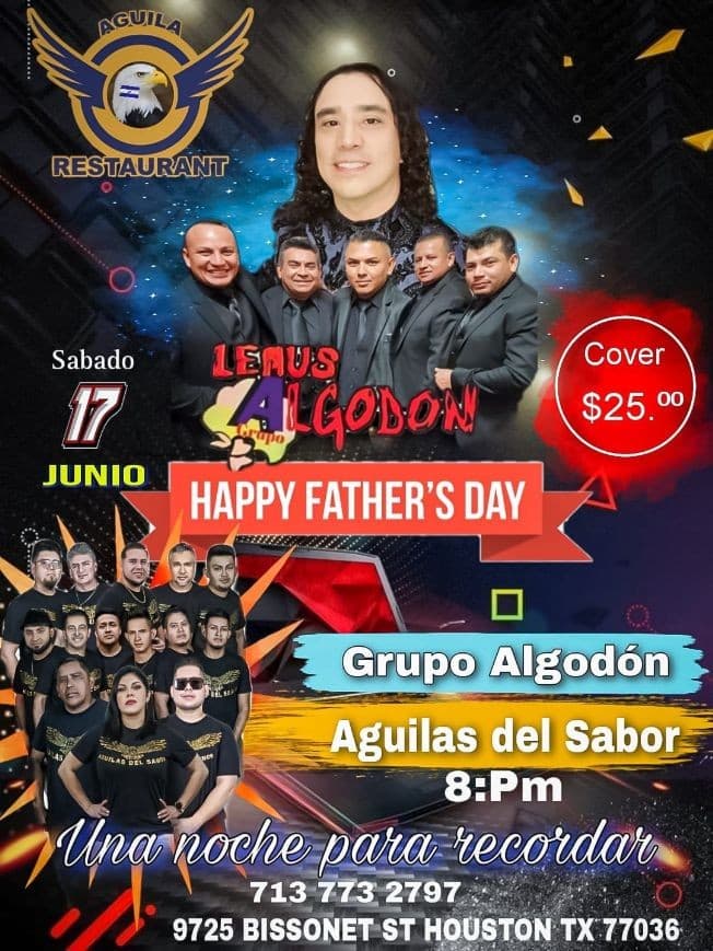 Event - LEMUS ALGODON - AGUILAS DEL SABOR  EN VIVO! HOUSTON TEXAS - Houston, Texas - June 17, 2023 | concert tickets