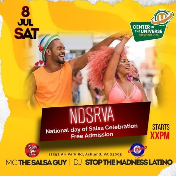 Event - 2nd National Day of Salsa in RVA (NDSRVA) Free Workshops - SALSARICHMONDSGR - Ashland, Virginia - July 8, 2023 | concert tickets