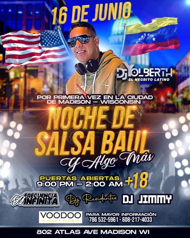 Event - NOCHE DE SALSA BAUL EN LA CIUDAD DE MADISON WISCONSIN - Madison, Wisconsin - June 16, 2023 | concert tickets