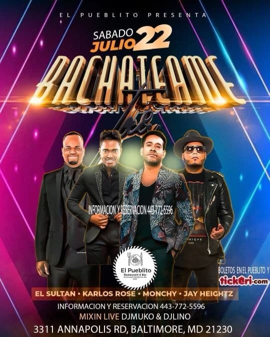 Event - Bachatéame Tour - Baltimore, Maryland - July 22, 2023 | concert tickets