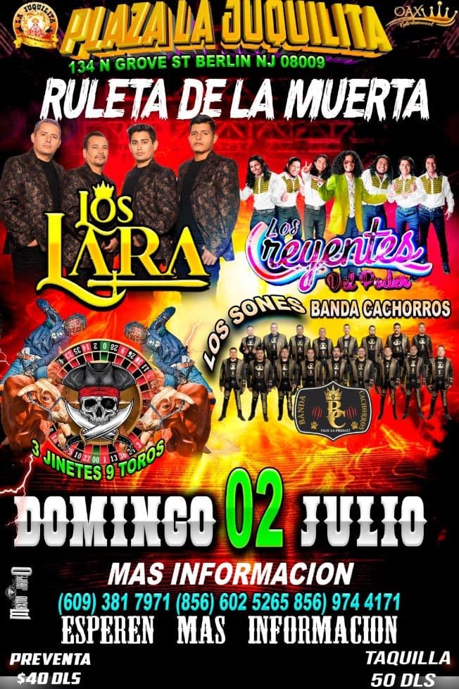 Event - Los Lara - Berlin, New Jersey - July 2, 2023 | concert tickets