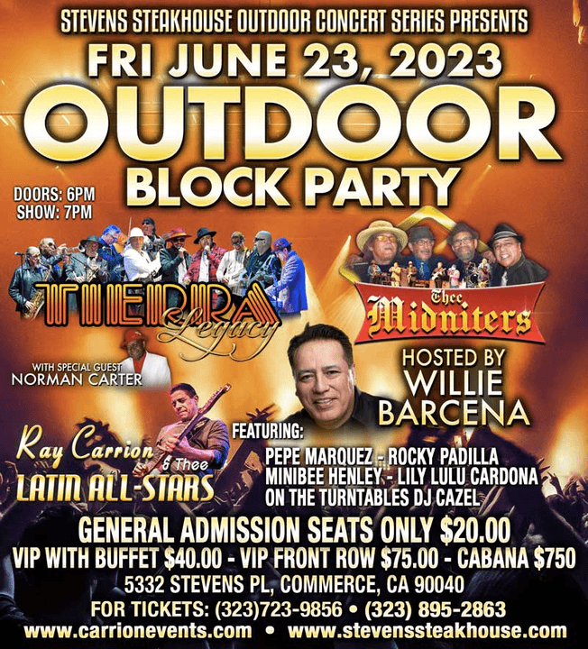 Event - OUTDOOR BLOCK PARTY ! COMMERCE CALIFORNIA - Commerce, California - June 23, 2023 | concert tickets