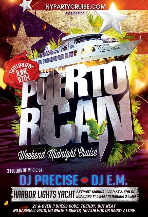 Event - Puerto Rican Weekend Midnight Cruise - New York, New York - June 10, 2023 | concert tickets