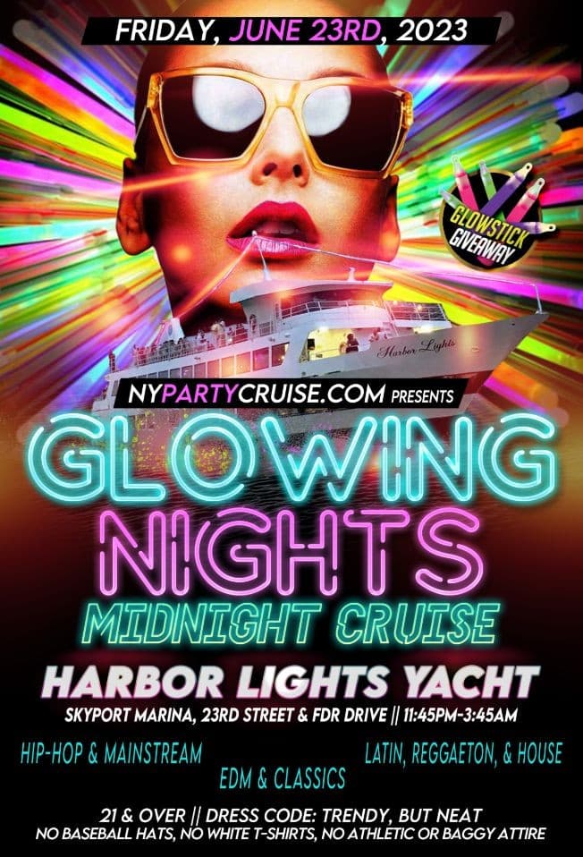 Event - Glowing Nights Midnight Cruise - New York, New York - June 23, 2023 | concert tickets