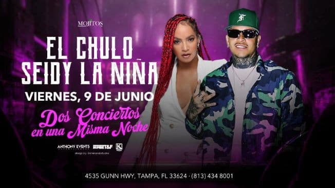 Event - Concierto de Seidy La Niña y el Chulo - Tampa, Florida - June 9, 2023 | concert tickets
