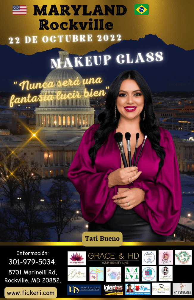 Event - Makeup Class '' Nunca será una fantasía lucir bien '' - North Bethesda, Maryland - October 22, 2023 | concert tickets