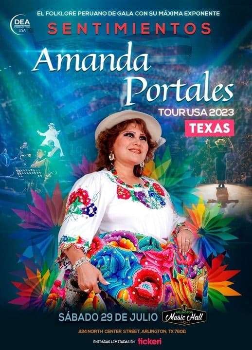 Event - AMANDA PORTALES EN CONCIERTO ! ARLINGTON TEXAS - Arlington, Texas - July 29, 2023 | concert tickets