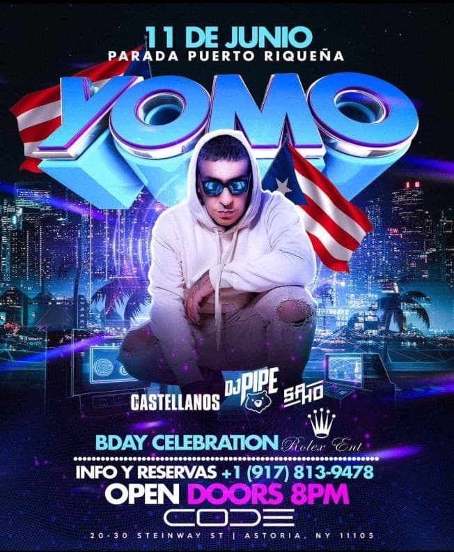 Event - Puerto Rican Day Parade After Party Yomo Live At Code Astoria - Astoria, New York - June 11, 2023 | concert tickets