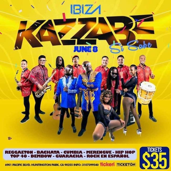 Event - KAZZABE SI SABE EN CONCIERTO ! HUNTINGTON PARK CALIFORNIA - Huntington Park, California - June 8, 2023 | concert tickets