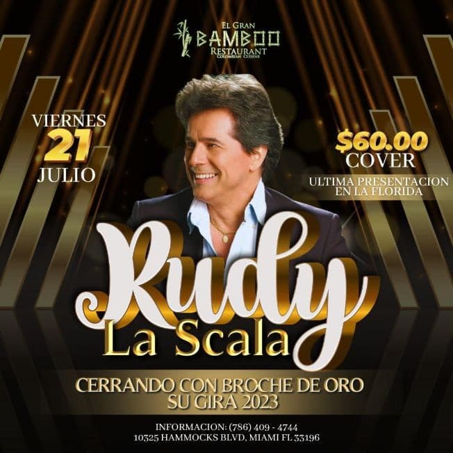 Event - RUDY LA SCALA - Miami, Florida - July 21, 2023 | concert tickets