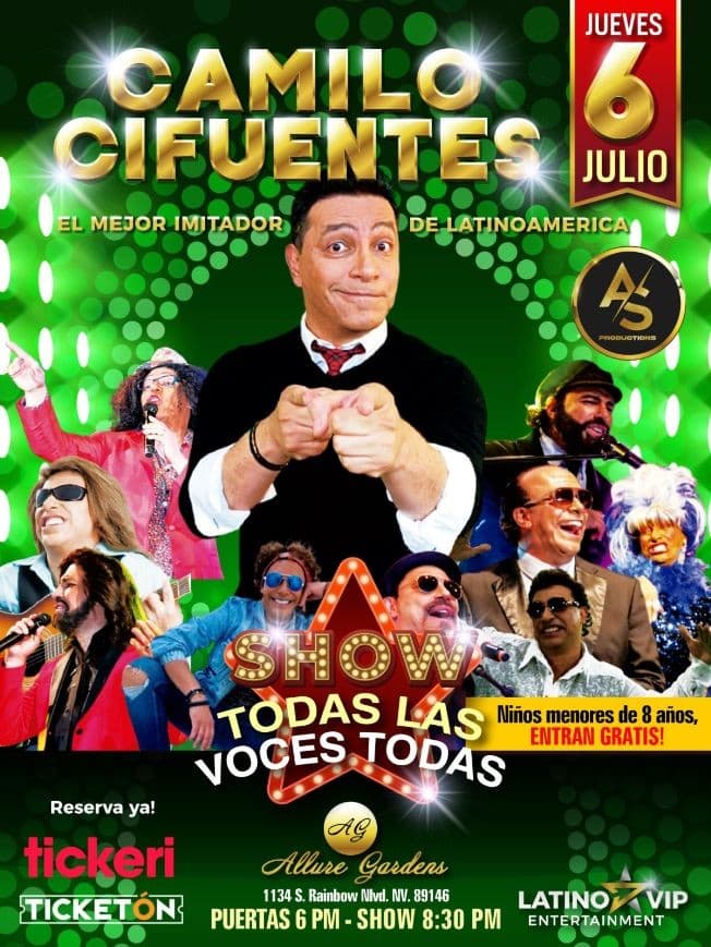 Event - CAMILO CIFUENTES "TODAS LAS VOCES TODAS TOUR" - Las Vegas, Nevada - 6 de julio de 2023 | concert tickets