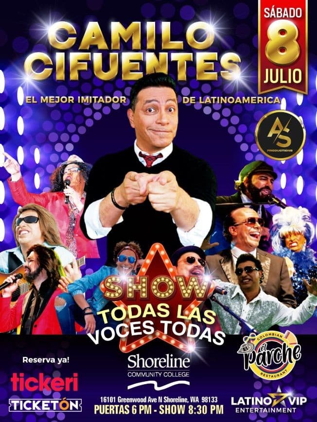 Event - CAMILO CIFUENTES "TODAS LAS VOCES TODAS TOUR" ****CANCELADO**** - Shoreline, Washington - July 8, 2023 | concert tickets