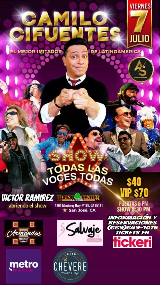 Event - Camilo Cifuentes - San Jose, California - 7 de julio de 2023 | concert tickets