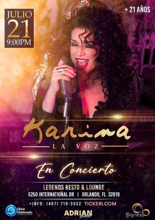 Event - KARINA LA VOZ EN CONCIERTO ! ORLANDO FLORIDA - Orlando, Florida - July 21, 2023 | concert tickets