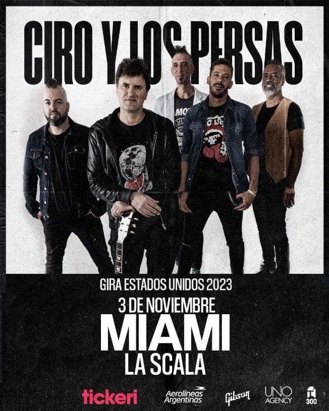 Event - CIRO Y LOS PERSAS EN VIVO ! MIAMI FLORIDA - Miami, Florida - November 3, 2023 | concert tickets
