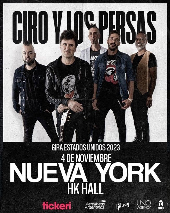 Event - CIRO Y LOS PERSAS EN VIVO ! NEW YORK NY. - New York, New York - November 4, 2023 | concert tickets