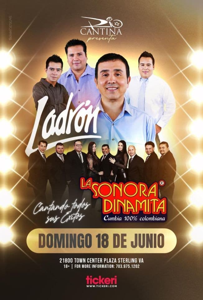Event - Grupo Ladron y La Sonora Dinamita en Rio Cantina - Sterling, Virginia - June 18, 2023 | concert tickets
