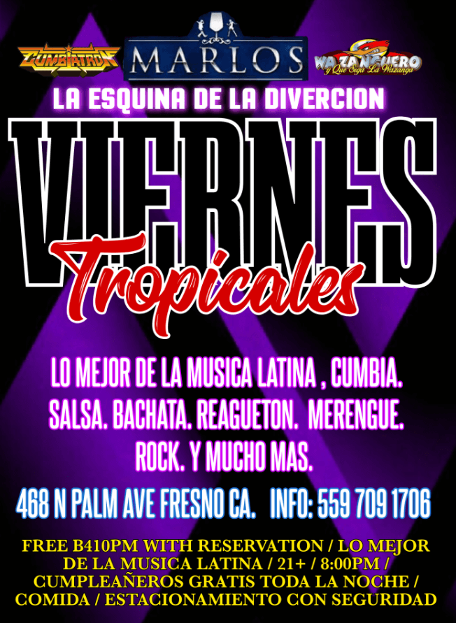 Event - VIERNES TROPICALES - Fresno, California - June 9, 2023 | concert tickets