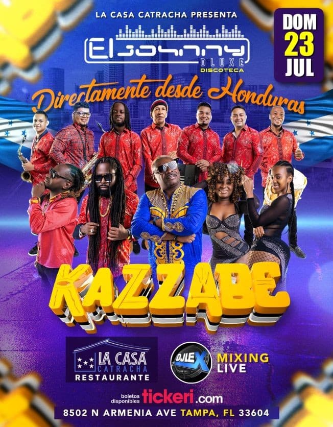 Event - KAZZABE EN CONCIERTO - TAMPA FLORIDA - Tampa, Florida - July 23, 2023 | concert tickets
