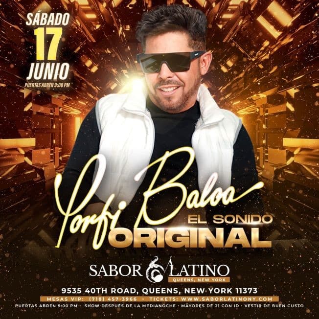 Event - Porfi Baloa el Sonido Original - New York - Queens, New York - June 17, 2023 | concert tickets